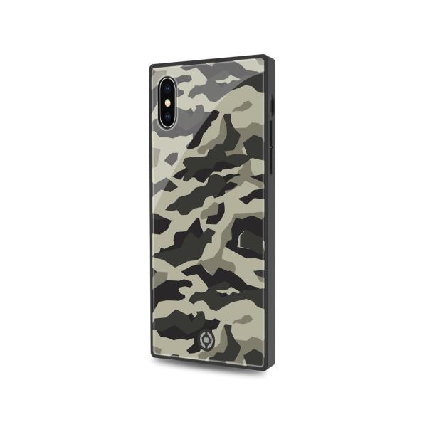 Celly DIAMOND SQUARE CAMO IPHONE XS/X BK